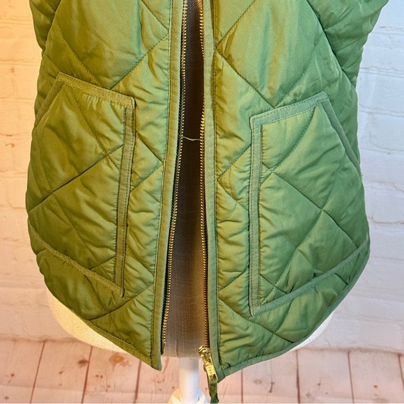 J. Crew Olive Green Quilted Puffer Vest Women 0 2 XS - Picture 8 of 10